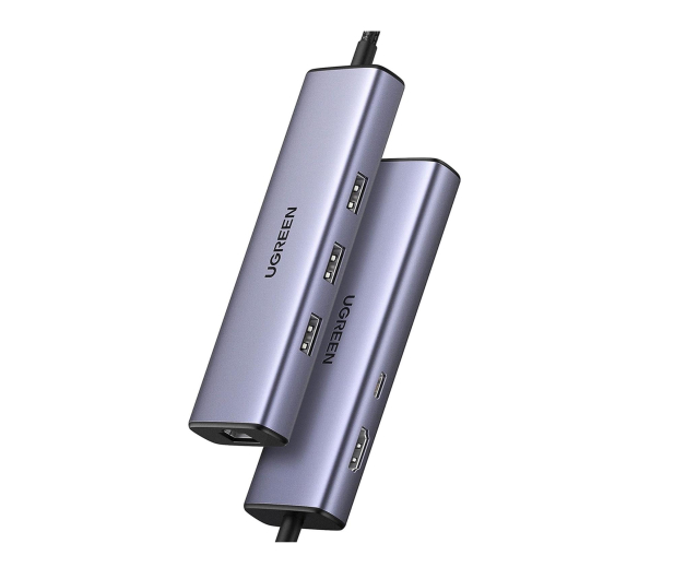 UGREEN Adapter 6w1 CM512 USB-C /3x USB A 3.0 HDMI RJ45 PD Converter - 1488896 - zdjęcie